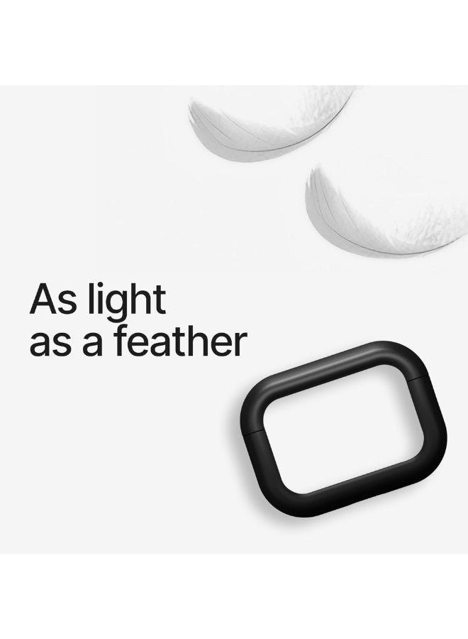 ARC Pulse Compatible with AirPods Pro Case (2024), Minimalist Protective Shock Absorption Aluminum Shells + Elastomer Inlays, Slide-On Fit Charging Case Cover - Matte Black - Image 5